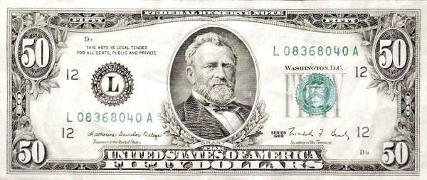 UNITED STATES OF AMERICA 50 Dollars 1988 Pick 484 collectible banknote
