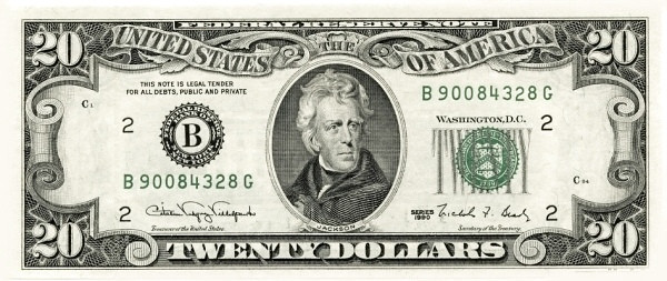 UNITED STATES OF AMERICA 20 Dollars 1990 Pick 487 collectible banknote