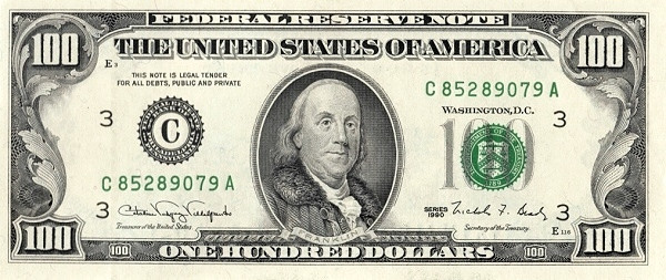 UNITED STATES OF AMERICA 100 Dollars 1990 Pick 489 collectible banknote