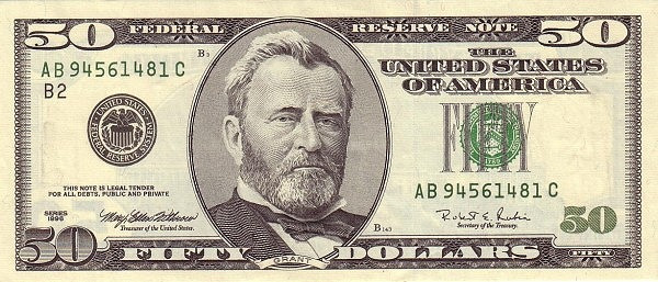UNITED STATES OF AMERICA 50 Dollars 1996 Pick 502 collectible banknote