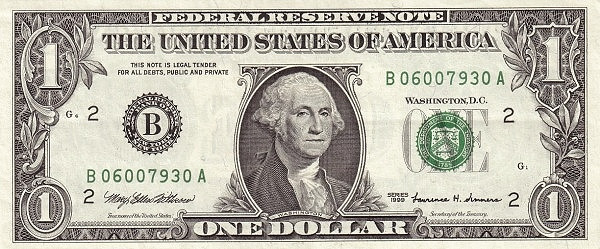 UNITED STATES OF AMERICA 1 Dollar 1999 Pick 504 collectible banknote