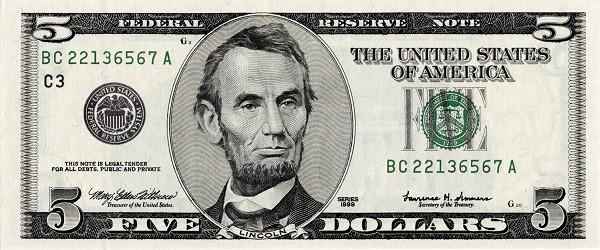 UNITED STATES OF AMERICA 5 Dollars 1999 Pick 505 collectible banknote