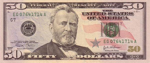 UNITED STATES OF AMERICA 50 Dollars 2004 Pick 522 collectible banknote