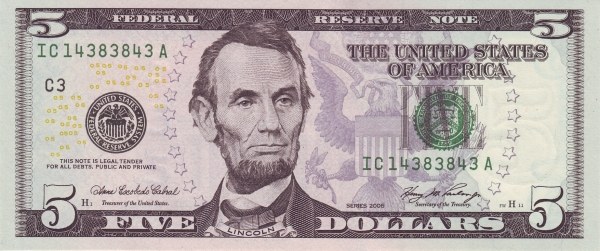 UNITED STATES OF AMERICA 5 Dollars 2006 Pick 524 collectible banknote