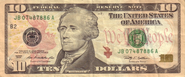 UNITED STATES OF AMERICA 10 Dollars 2009 Pick 532 collectible banknote