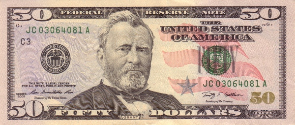 UNITED STATES OF AMERICA 50 Dollars 2009 Pick 534 collectible banknote
