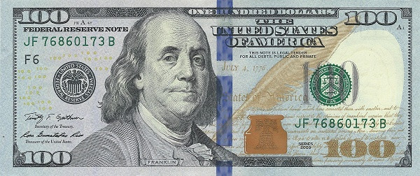 UNITED STATES OF AMERICA 100 Dollars 2009 Pick 535 collectible banknote