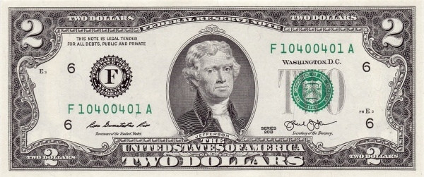 UNITED STATES OF AMERICA 2 Dollars 2013 Pick 538 collectible banknote