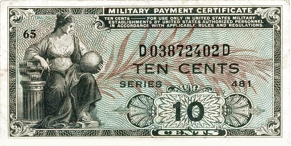 UNITED STATES OF AMERICA 10 Cents 1951 Pick M23 collectible banknote