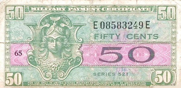 UNITED STATES OF AMERICA 50 Cents 1954 Pick M32 collectible banknote