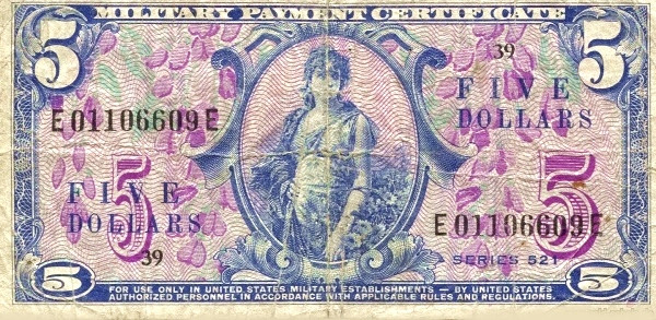 UNITED STATES OF AMERICA 5 Dollars 1954 Pick M34 collectible banknote