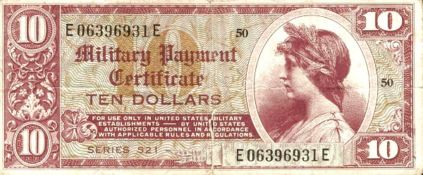UNITED STATES OF AMERICA 10 Dollars 1954 Pick M35 collectible banknote