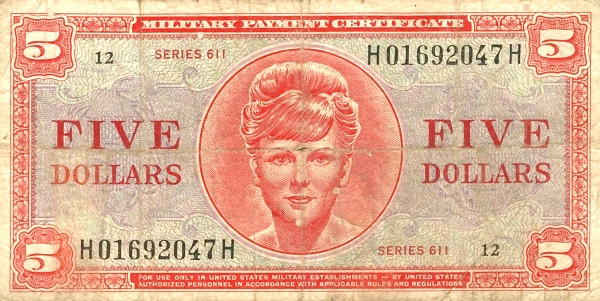 UNITED STATES OF AMERICA 5 Dollars 1964 Pick M55 collectible banknote