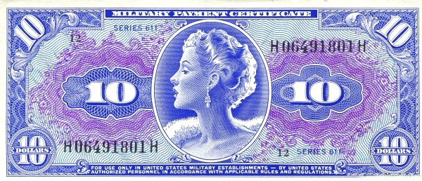 UNITED STATES OF AMERICA 10 Dollars 1964 Pick M56 collectible banknote