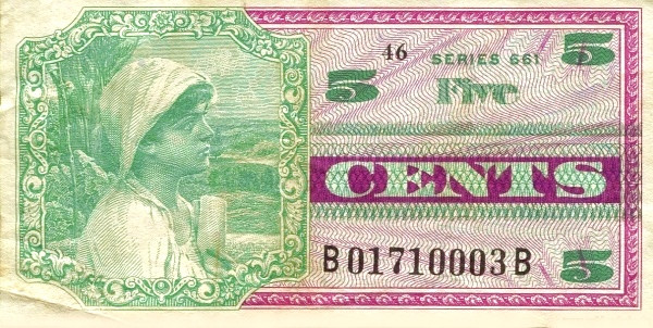 UNITED STATES OF AMERICA 5 Cents 1968 Pick M64 collectible banknote