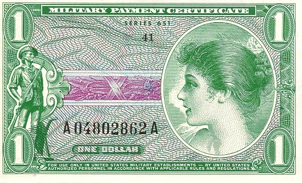 UNITED STATES OF AMERICA 1 Dollar 1969 Pick M72E collectible banknote