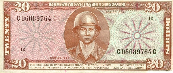 UNITED STATES OF AMERICA 20 Dollars 1969 Pick M82 collectible banknote