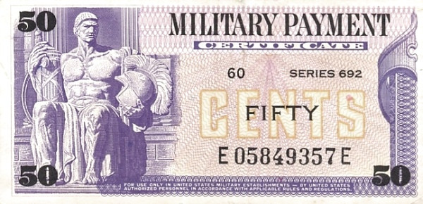 UNITED STATES OF AMERICA 50 Cents 1970 Pick M94 collectible banknote