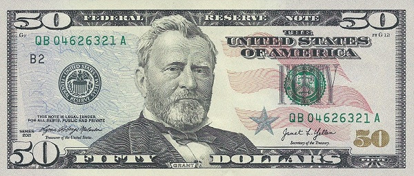 UNITED STATES OF AMERICA 50 Dollars 2021 Pick 554 collectible banknote