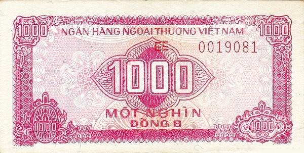 VIETNAM 1000 Ð 1987 Pick FX6 collectible banknote