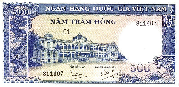 VIETNAM (SOUTH) 500 Dong 1962 Pick 6A collectible banknote