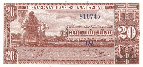VIETNAM (SOUTH) 20 Dong 1962 Pick 6 collectible banknote