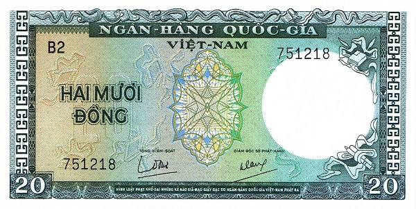 VIETNAM (SOUTH) 20 Dong 1964 Pick 16 collectible banknote