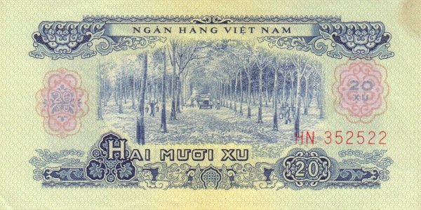 VIETNAM (SOUTH) 20 Xu 1966 Pick 38 collectible banknote