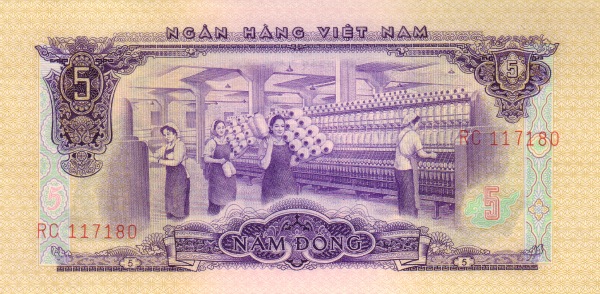 VIETNAM (SOUTH) 5 Dong 1966 Pick 42