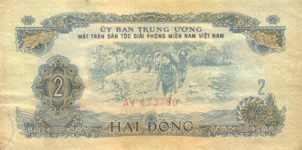 VIETNAM (SOUTH) 2 Dong 1963 Pick R5 collectible banknote