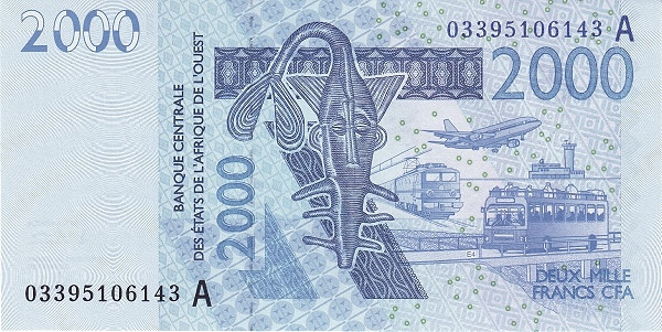WEST AFRICAN STATES – CÔTE D’IVOIRE / IVORY COAST 2000 Francs 2003 Pick 116A collectible banknote