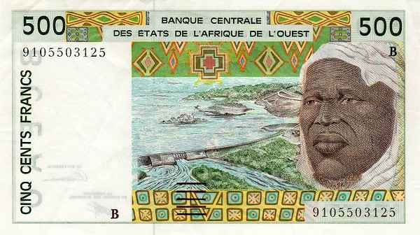 WEST AFRICAN STATES – BÉNIN 500 Francs 1991 Pick 210B collectible banknote