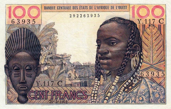 WEST AFRICAN STATES – UPPER VOLTA / BURKINA FASO 100 Francs 1961 Pick 301C