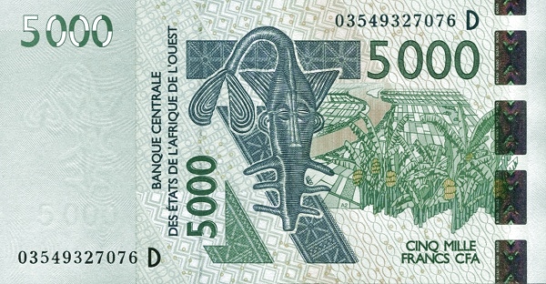 WEST AFRICAN STATES – MALI 5000 Francs 2003 Pick 417D collectible banknote