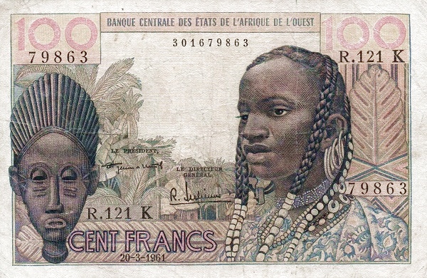 WEST AFRICAN STATES – SENEGAL 100 Francs 1961 Pick 701K collectible banknote
