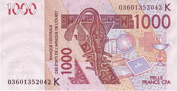 WEST AFRICAN STATES – SENEGAL 1000 Francs 2003 Pick 715K collectible banknote