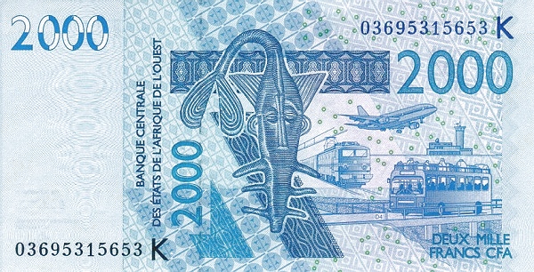 WEST AFRICAN STATES – SENEGAL 2000 Francs 2003 Pick 716K collectible banknote