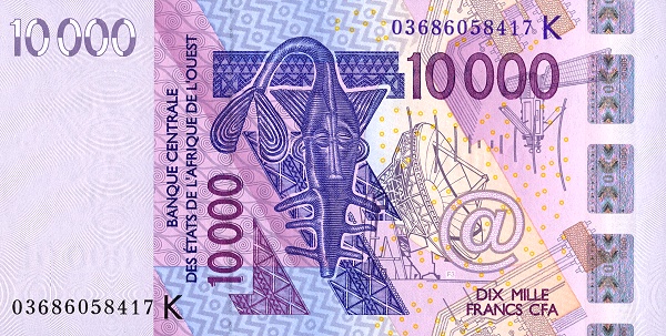 WEST AFRICAN STATES – SENEGAL 10000 Francs 2003 Pick 718K collectible banknote