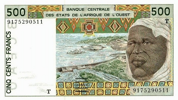 WEST AFRICAN STATES – TOGO 500 Francs 1991 Pick 810T collectible banknote