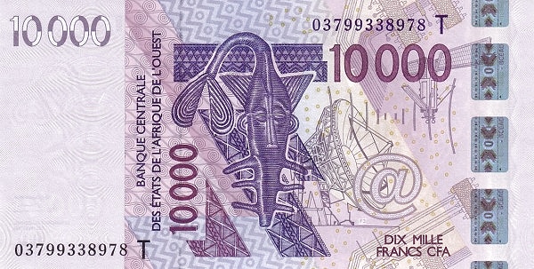 WEST AFRICAN STATES – TOGO 10000 Francs 2003 Pick 818T collectible banknote
