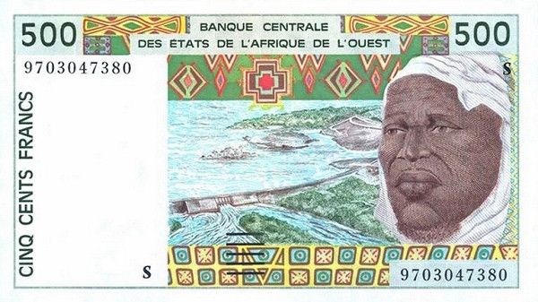 WEST AFRICAN STATES -GUINEA BISSAU 500 Francs 1997 Pick 910S collectible banknote