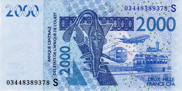 WEST AFRICAN STATES -GUINEA BISSAU 2000 Francs 2003 Pick 916S collectible banknote