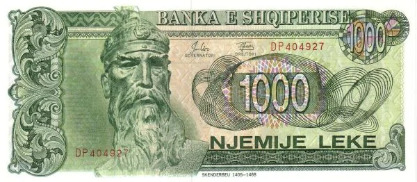 ALBANIA 1000 Leke 1992 Pick 54 collectible banknote