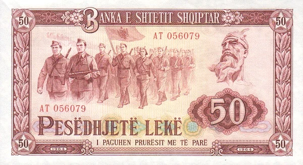 ALBANIA 50 Leke 1964 Pick 38 collectible banknote