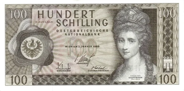 AUSTRIA 100 Schilling 1969 Pick 146 collectible banknote