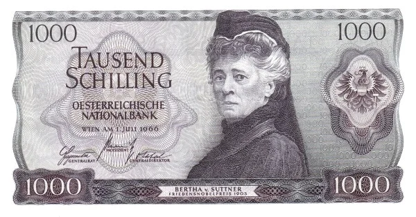 AUSTRIA 1000 Schilling 1966 Pick 147 collectible banknote
