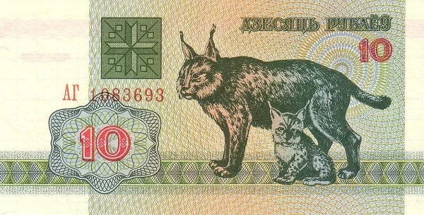 BELARUS 10 Roubles 1992 Pick 5 collectible banknote