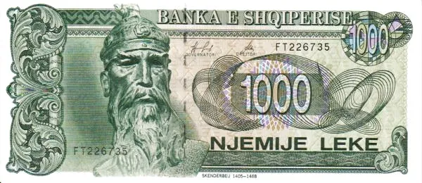 ALBANIA 1000 Leke 1996 Pick 61 collectible banknote